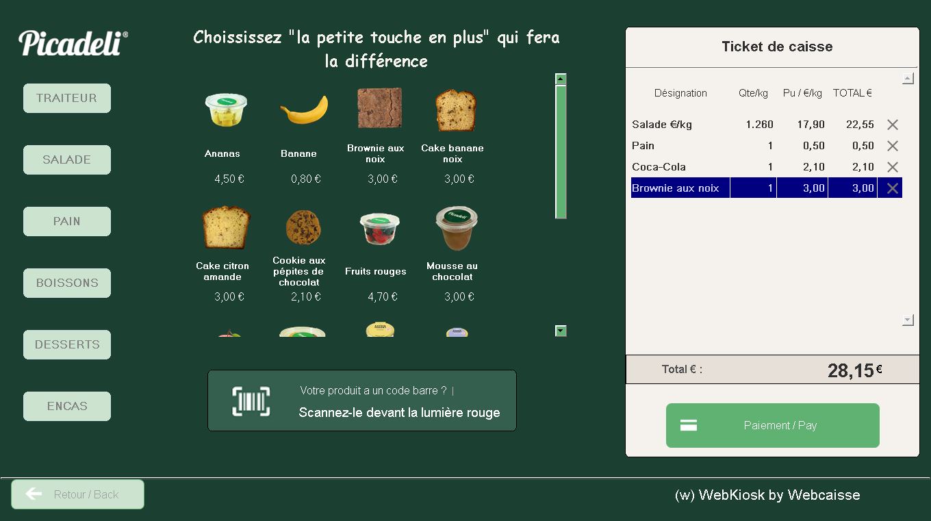 Restauration collective Webcaisse
